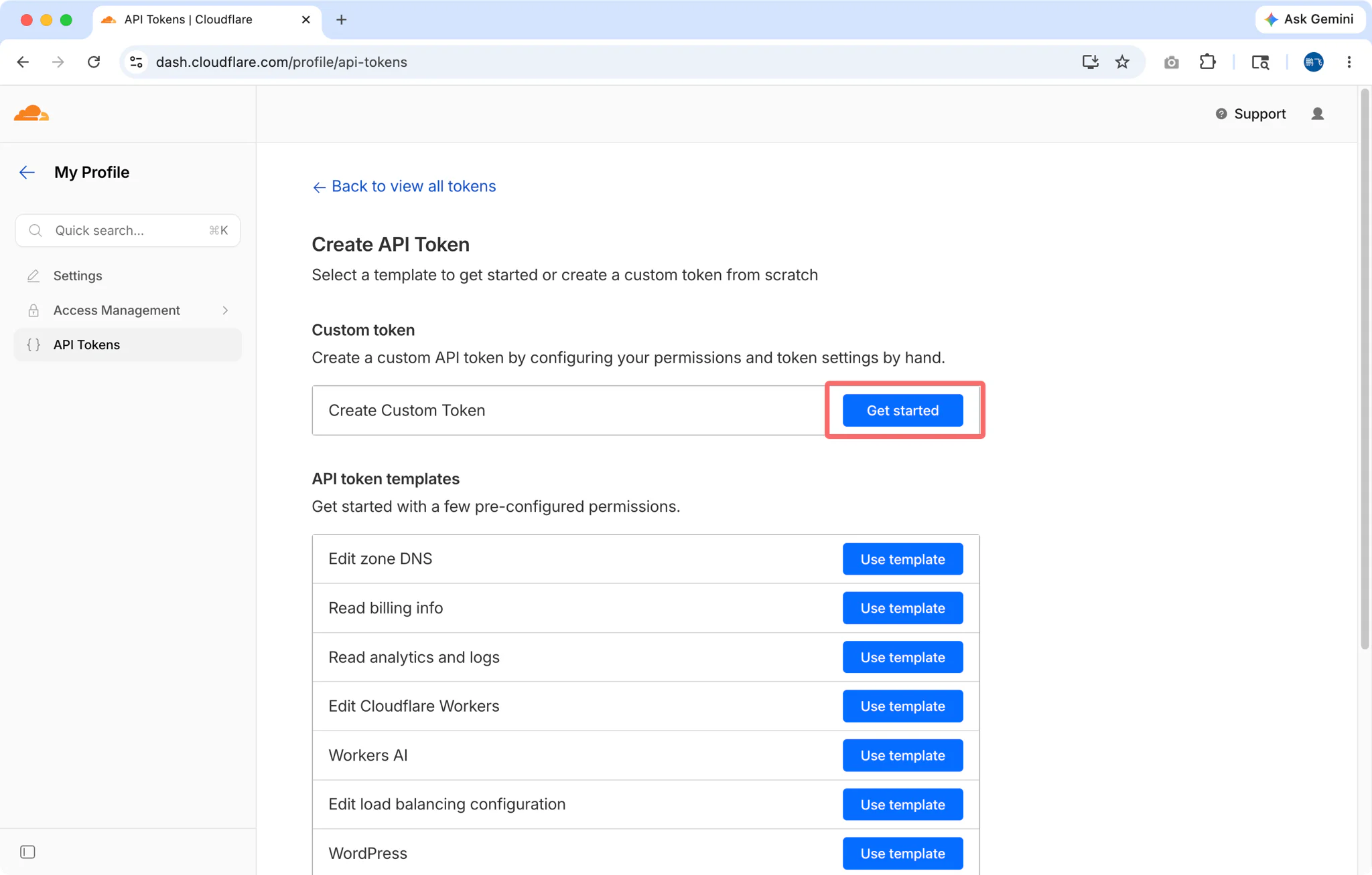Create Custom Token
