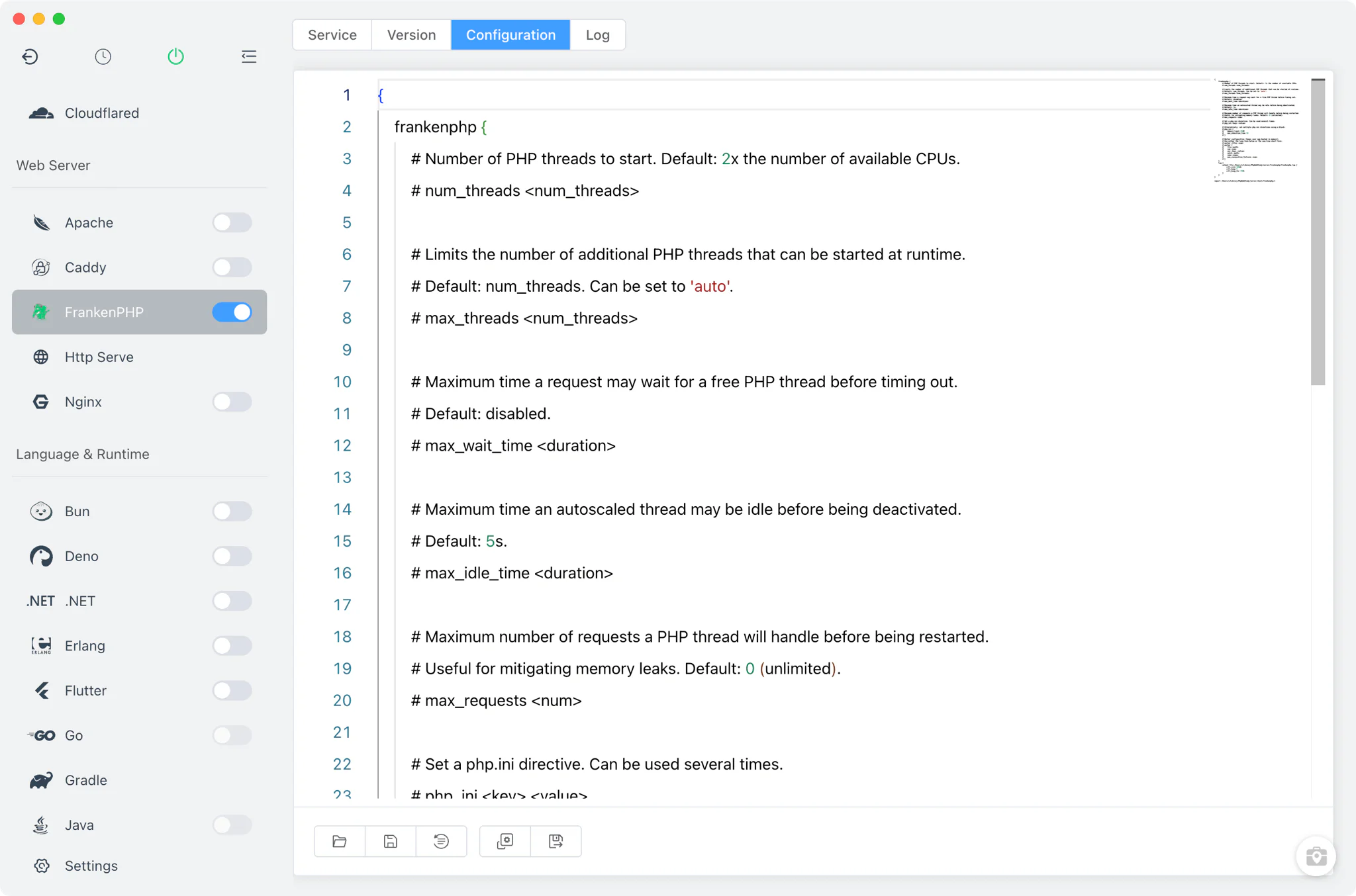FrankenPHP log viewer