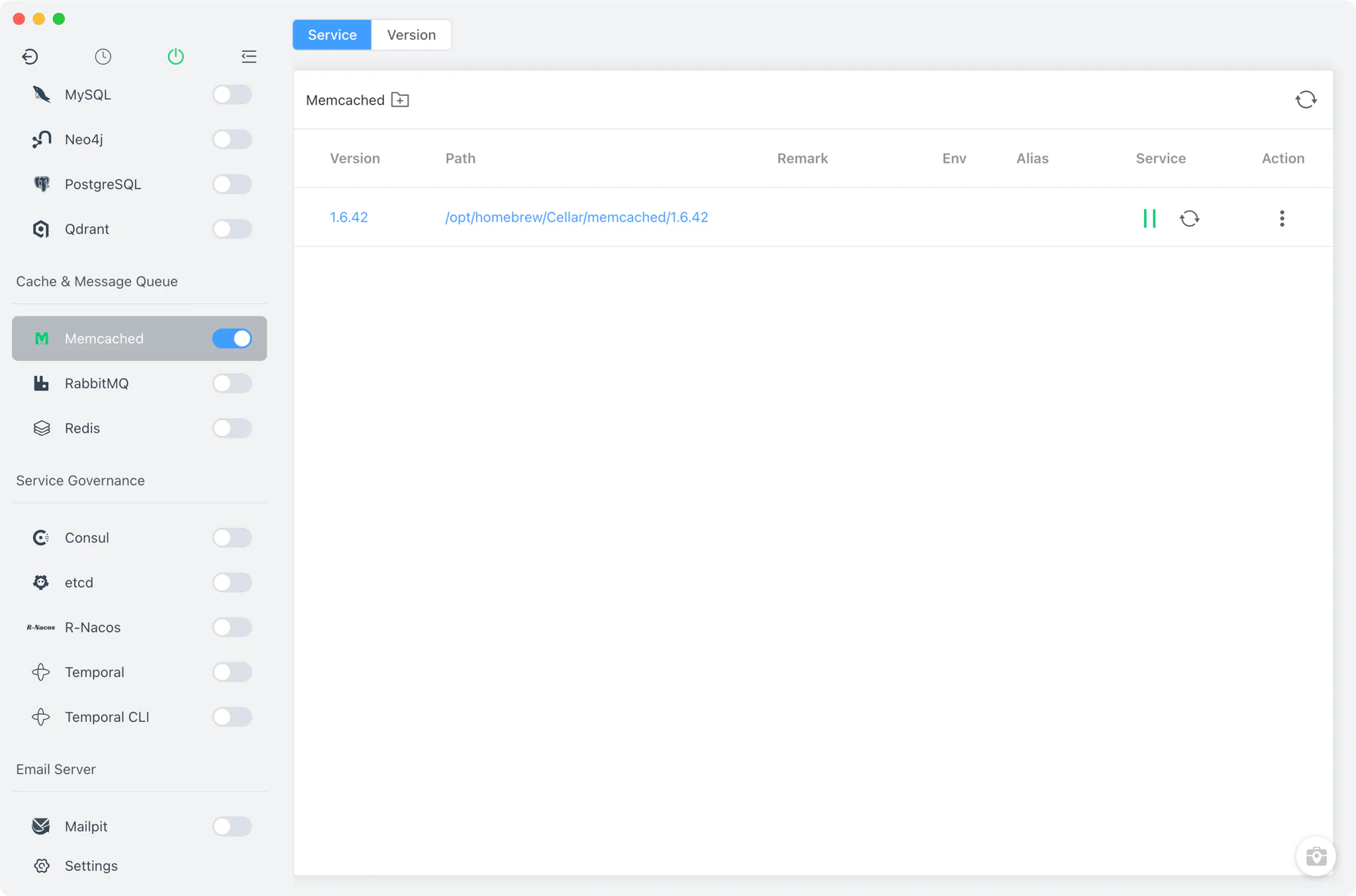FlyEnv Memcached module overview