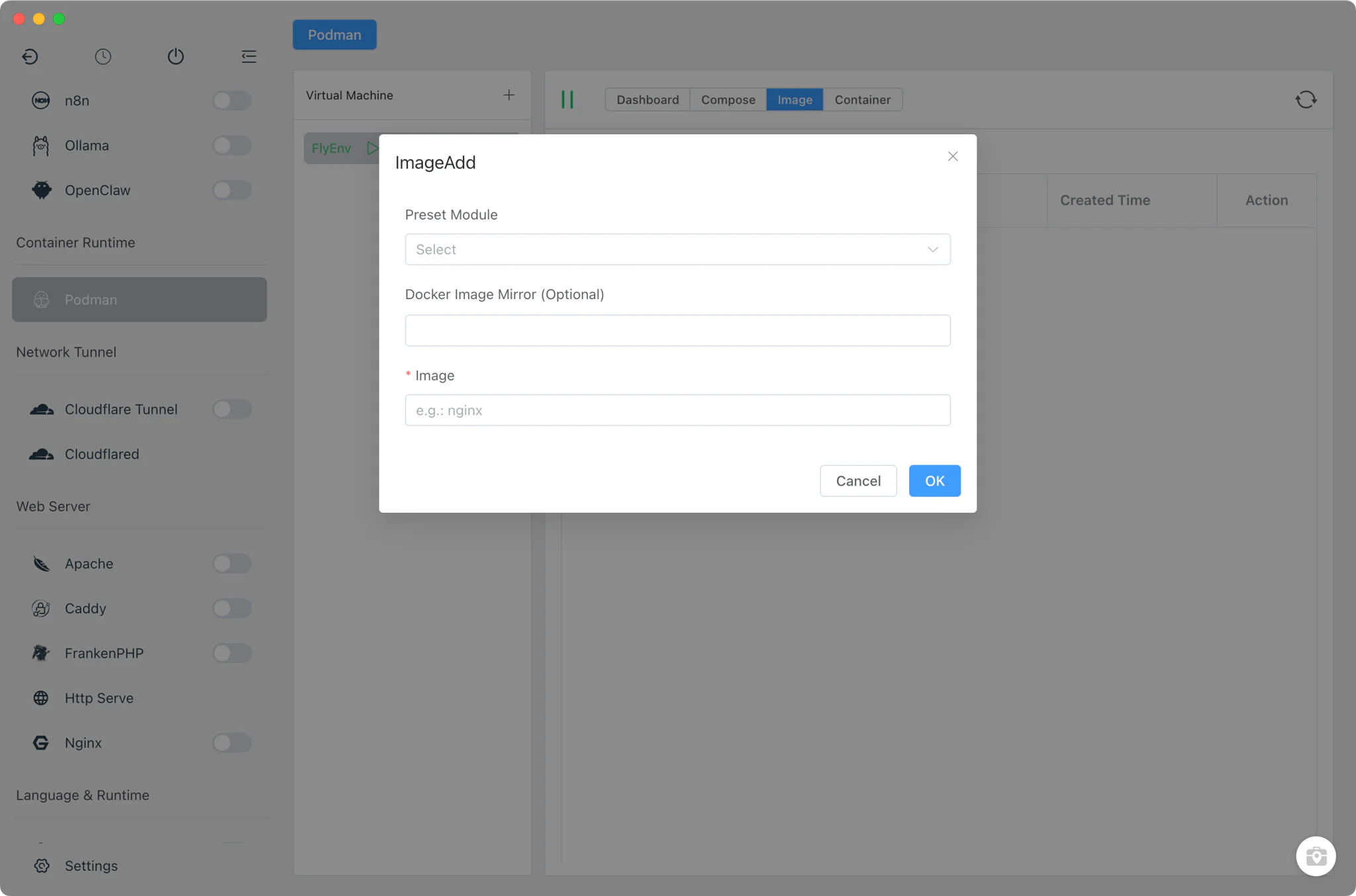 Pulling an image with the official catalog and online tags