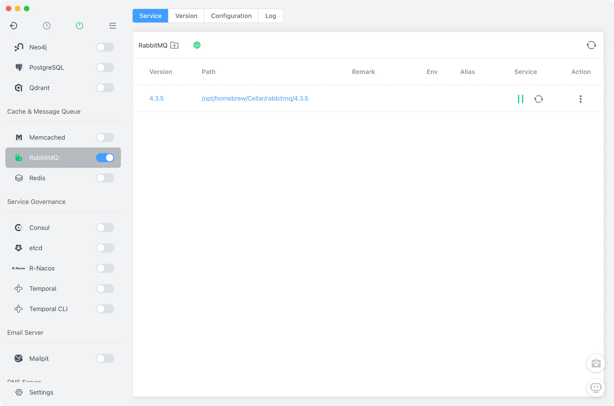 FlyEnv RabbitMQ module overview