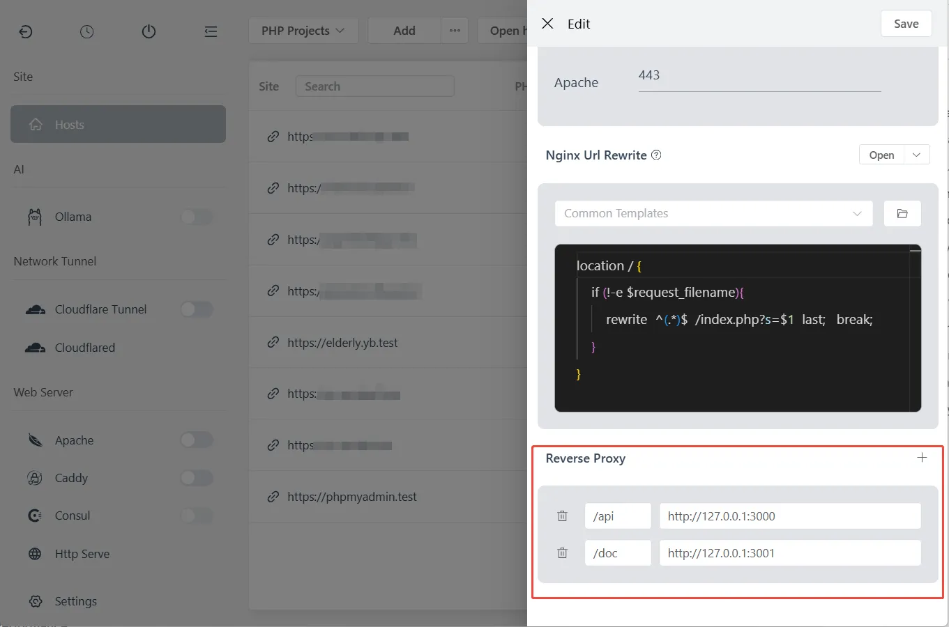 Reverse Proxy Section
