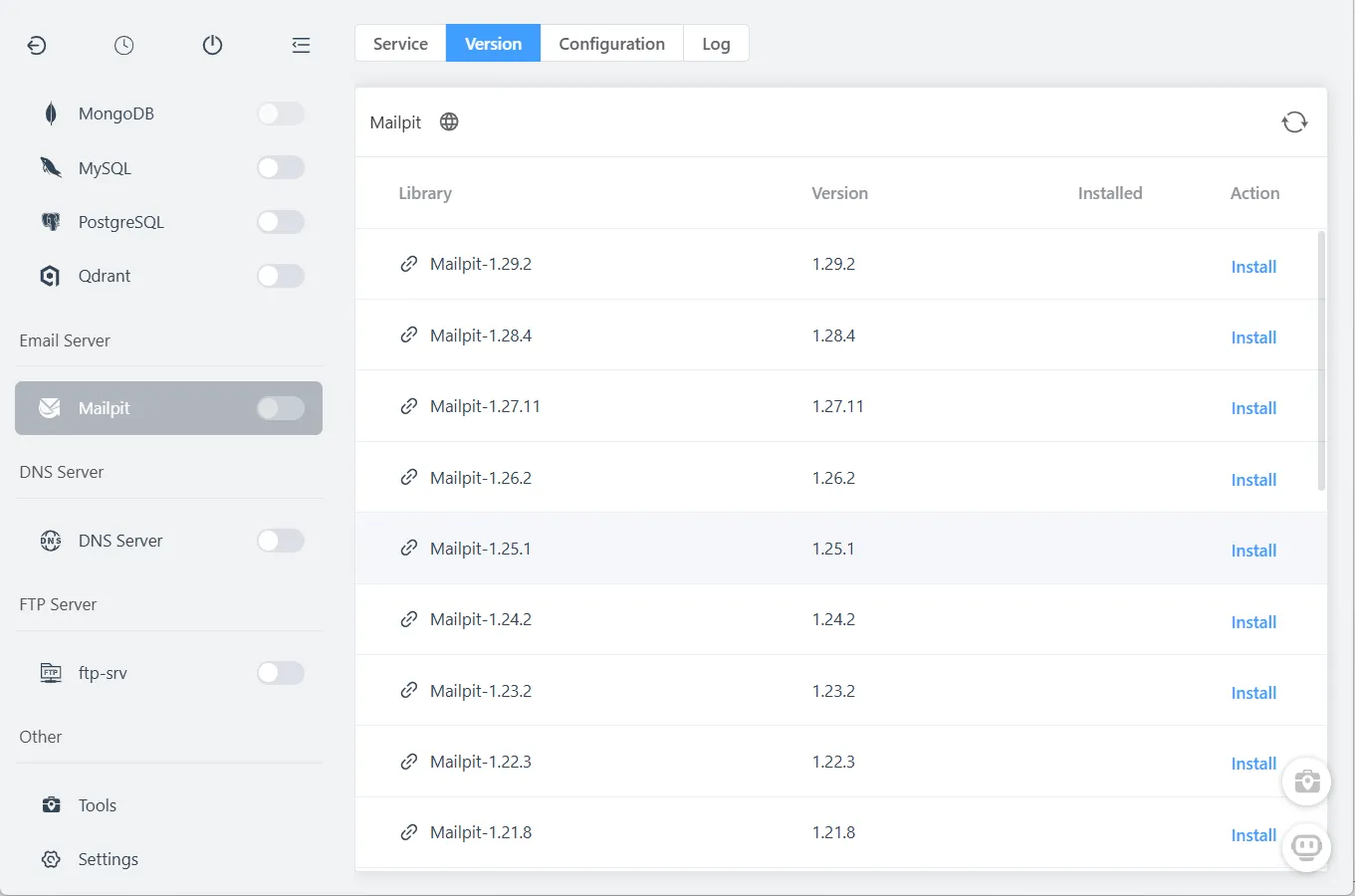 Mailpit Installation