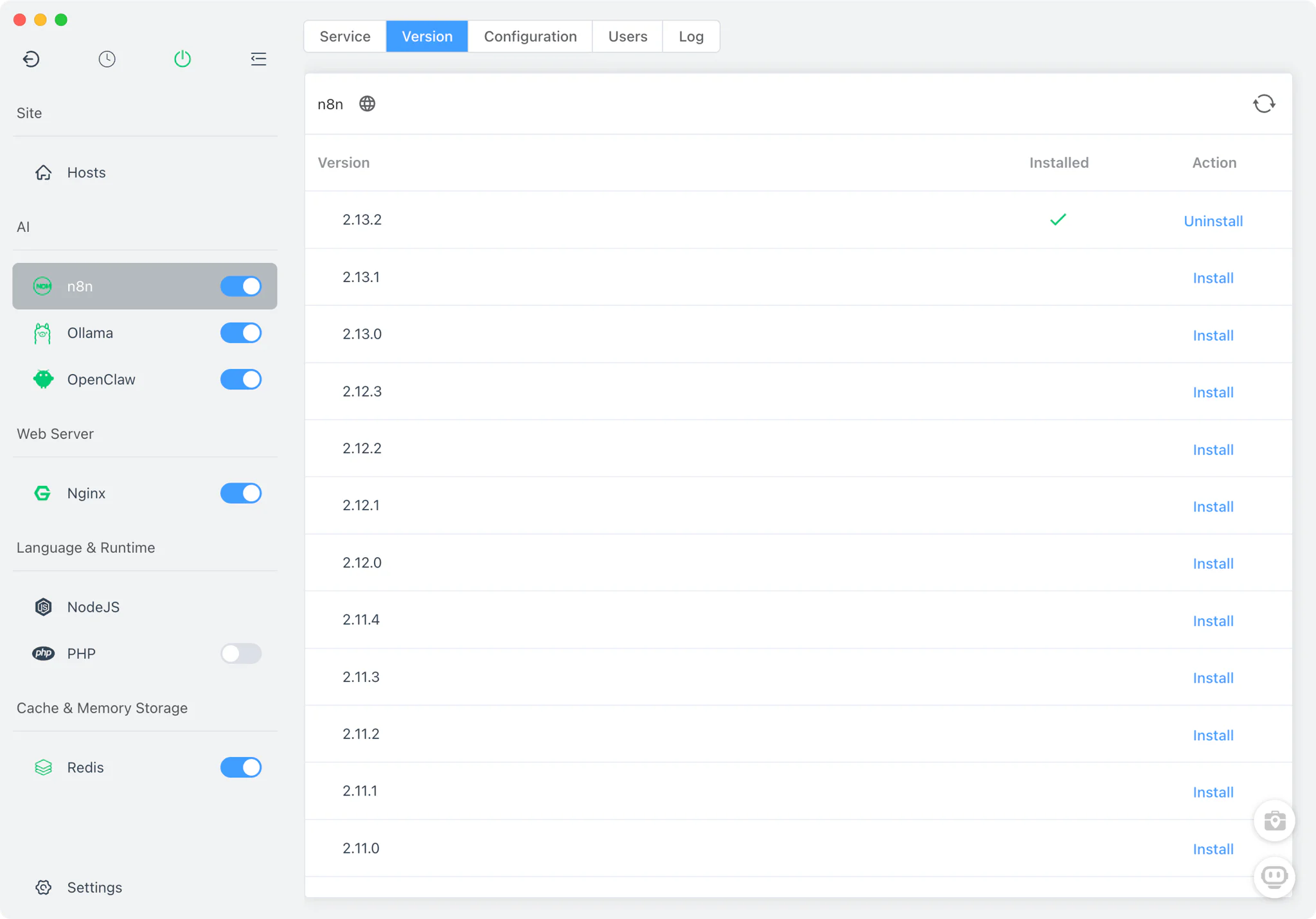 n8n module in FlyEnv